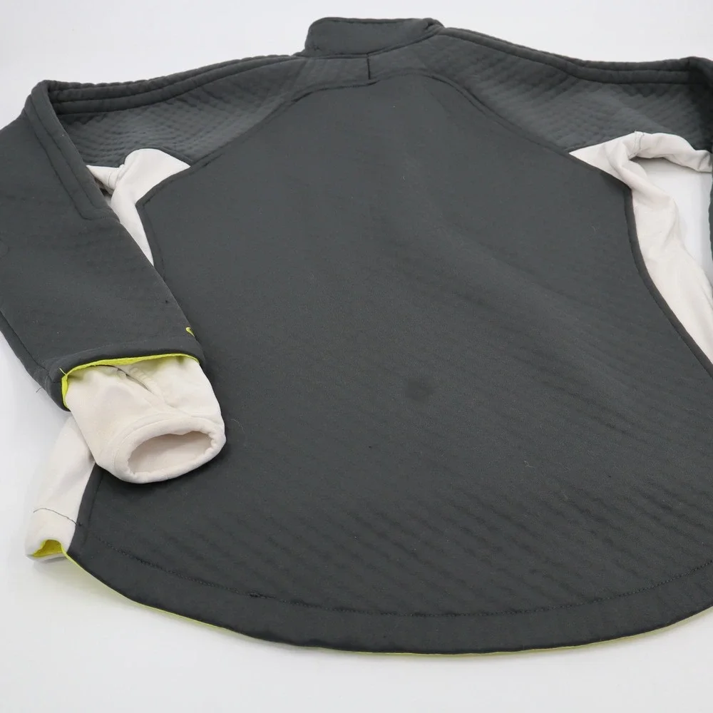 Nike Sphere Thermal Pullover Womens‎ M Grey Neon Yellow 1/4 Zip H40510STP